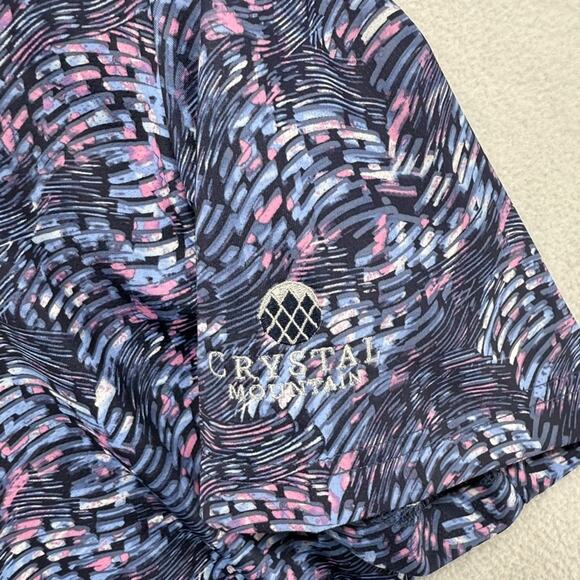 Callaway Polo Shirt Men's Small Blue Pink Geometric Swing Tech Crystal Mountain - Picture 3 of 11